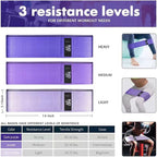 CFX Resistance Bands Set, Exercise Bands with Non-Slip Design for HIPS & Glutes, 3 Levels Workout Bands for Women and Men, Booty Bands for Home Fitness, Yoga, Pilates