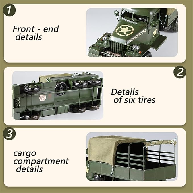 Metal Classic Truck Car Model - Retro Truck Model Vehicle Model Decorative Collectible for Home Office Decor