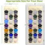 Unjumbly Baseball Hat Rack, 24 Pocket Over-The-Door Hat Organizer with Clear Deep Pockets to Display Baseball Caps Collection, Complete with 3 Over Door Hooks (Beige, 24 Pockets)