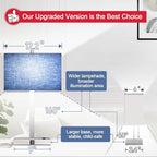 Lynnoland 21" Set of 2 Table lamp with USB A+C & AC Outlets, Touch Control 3-Way Dimmable Nightstand Lamps for Bedroom Living Room Office Reading, Blue Shade Touch Lamps, 5000K LED Bulbs Included