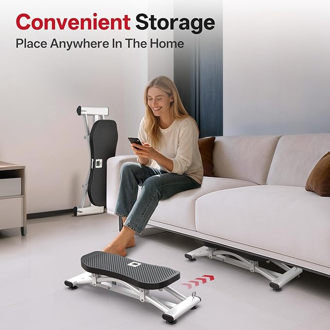 PASYOU Balance Board for Adults, Rock Stepper for Exercise at Home, Simulate Ski Machine with Resistance Band & LCD Display, 330lbs Weight Capacity, Ski Balance Trainer for Full Body