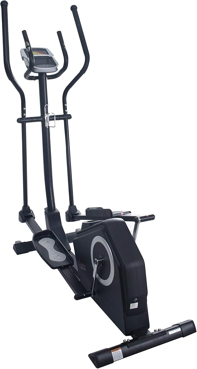 Sunny Health & Fitness Upright Elliptical Machine, Full Body Cardio Exercise with Adjustable Resistance, Arm and Leg Workout Machine, SunnyFit App via Bluetooth Optional Electro-Magnetic Resistance