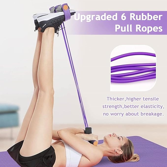 Pedal Resistance Bands with Handles, 21 Fitness Resistance Bands-6 Tube, Resistance Bands with Handles Pedal, Stretch Bands for Exercise Sit Up Exercise Equipment AB Workout Equipment for Women Men
