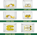 10 Pack Acrylic X-Large Sneaker Shoe Storage Display Case Shoe Boxes Clear Plastic Stackable Bins Boot Handbag Organizer Shoe Cabinet with Magnetic Lids,Size 14