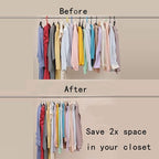 Gold Hangers 100 Pack - Heavyduty Non Slip Slimline Suit Jacket T Shirt Hangers - Space Saving (Black)