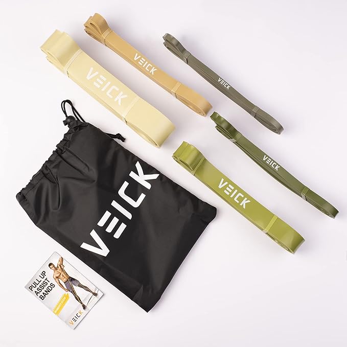 VEICK Resistance Bands for Working Out, Exercise Bands, Workout Bands, Pull Up Assistance Bands, Long Heavy Stretch Bands Set for Men Women, Power Weight Gym at Home Fitness Equipment