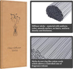 130Pcs Reed Diffuser Sticks -10Inch Grey Essential Oil Aromatherapy Diffuser Sticks, Wood Rattan Diffuser Sticks,Aromatherapy Scent Refills (Grey 10"/25cm)