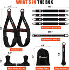 Upgraded Pull Up Assistance Bands, Heavy Duty Resistance Bands with Handles, Exercise Band with Door Anchor, Adjustable Workout Band Set for Pull Up Bar, Full Body Strength&Muscle Training, Home Gym