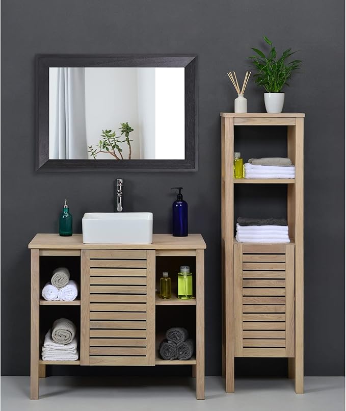 AAZZKANG Black Mirrors for Wall Rectangle Wood Framed Large 20"x16" Decorative Wall Mirror for Bedroom Bathroom Living Room Dressing Room Entryway