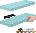 Sorbus Floating Shelves for Wall – 16 Inch Floating Shelf for Kitchen, Bedroom, Living Room, Bathroom, Home & Wall Decor - Mounted Bathroom Shelves with Invisible Brackets (Breezy Blue, 2 Pack)