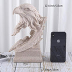 H&W Sandstone Bald Eagle Figurines - The USA's National Emblem - Statue Decoration for Home/Study/Living Room, Great Collectible Figurines, Best Gift for The Man, Sandstone Color (HH17-D4)