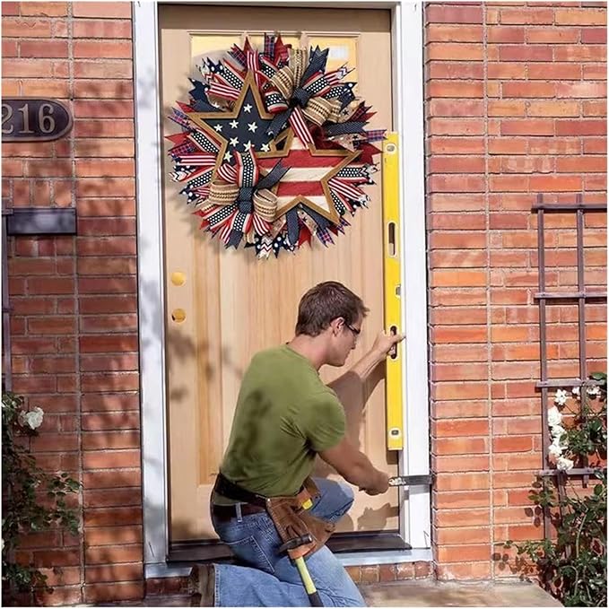 250th Anniversary Wreath for Front Door, USA 250th Anniversary Patriotic Wreath, Red White Blue America 250 Door Wreath, Handmade 250 Anniversary USA Wreath for Home Porch Wall Decor