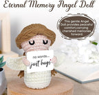 Sympathy Gifts for Loss of Loved One - No Words Just Hugs - Handmade Crochet Angel Doll, Bereavement Condolences Memorial Gift, Get Well Soon, Miscarriage, Comfort Gifts for Women