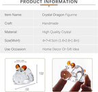 HDCRYSTALGIFTS 2.5inch Hippopotamus for Christmas Crystal Hippo Figurine Collectibles House Hippo Statues Glass Art Wildlife Paperweight Ornament Creative Decoration Gift for Animal Lover
