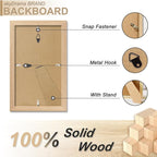 Natural Solid Wood 5x8 Picture Frame, Display 5 x 8 Inch Picture Poster Photo, Vertical & Horizontal Wall Hanging - 2 Pack/Natural/5"x8"