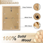 Natural Solid Wood 9x11 Picture Frame, Display 9 x 11 Inch Picture Poster Photo, Vertical & Horizontal Wall Hanging - 2 Pack/Natural/9"x11"