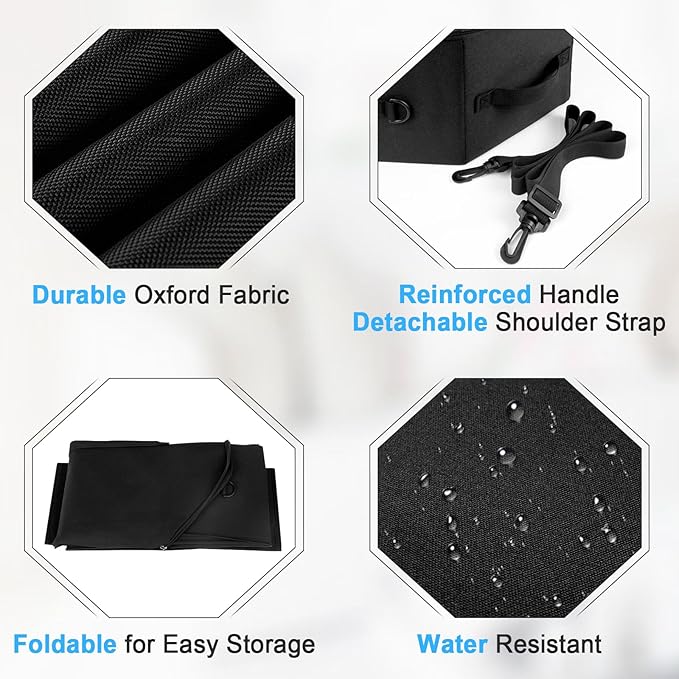 Hat Box for Travel & Home Closet Storage, Side Reinforced Octagonal Case, Crush-proof, Dust-proof for Cowboy, Panama & Fedora Hats, Black