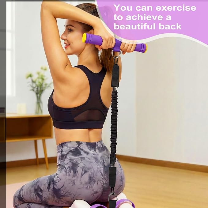 Upgraded Pedal Resistance Band with Handle - Fashion Puller Exercise Tool, Thickened Built-in Latex Tube Pedal Resistance Device & Soft Nitrile Rubber Anti-Slip Footrest for The Core/Arms