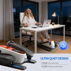 Elliptical Leg Exerciser with Electric Seated Pedal, Under Desk Elliptical Machine for Home & Office, Manual & Auto Mode, Forward & Reverse,12 Adjustable Speeds Leg Exerciser for Seniors