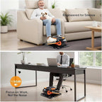 NEWBULIG Under Desk Elliptical Machine, Ellipse Leg Exerciser As Seen On TV with Remote Control, 12 Adjustable Speeds, Forward & Reverse, Mini Ellipse Leg Trainer for Home & Office