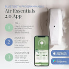 Air Esscentials The Diamond Gift Set, Smart Scent Air Machine Luxury Kit, Waterless Fragrance Oil Diffuser with 2 Scents & Bluetooth Control, Santal & Sensual Wood, White