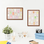 Felt Bulletin Board, 15.7''X 11.8'' corkboard Pin Board for Bedrooms Offices Home Wall Decoration, Self Adhesive Cork Board with 35 Push Pins for Paste Notes, Photos, Schedules (2 Pack)