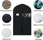 Univivi 16 Pack Suit Bags Garment Bag for Men Storage 40-inch Clothes Cover with Clear Window and ID Card Holder for Suit Jacket, Skirt, Shirt and Coat