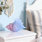 DOVDOV Hand-Blown Glass Conch Sculpture, Coastal Home Decor Conch Horn, Glass Art Seashell Ornament, Office, Living Room Tabletop Centerpiece, Bathroom Shelf top and Cabinet Decoration.