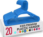 Utopia Home 20 Pack Kids Hangers - 11.5 Inch Plastic Baby Hangers for Closet - Childrens Hanger for Clothes & Infant Hanger for Closet - (Blue)