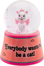 Disney Aristocats Marie Everybody Wants to Be A Cat Mini Light-Up Snow Globe with Swirling Glitter | 3 Inches Tall