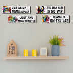 Hatzelou 4Pcs Game Room Hanging Decor Sign, Watercolor Game Wall Wooden Sign, Game Room Accessories Hanging Sign, Gamer Hanging Plaques for Teen Room Bedroom Playroom Decorations, black