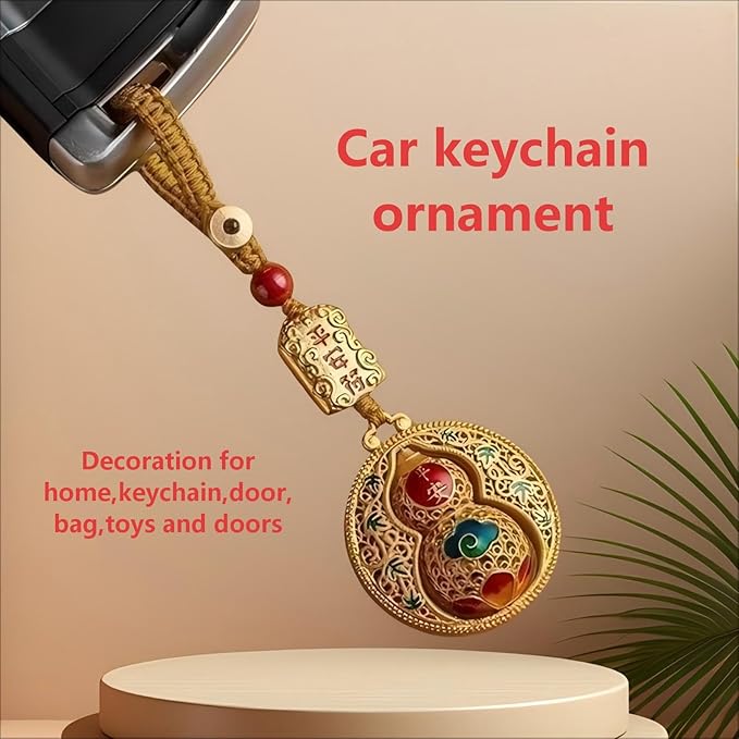 The Traditional Handwoven Sunflower Chinese Knot Double Tassel Pendant,Good for Entrance Door Decoration,car Hanging,Holiday Home Decoration,Blessings for Friends (red).