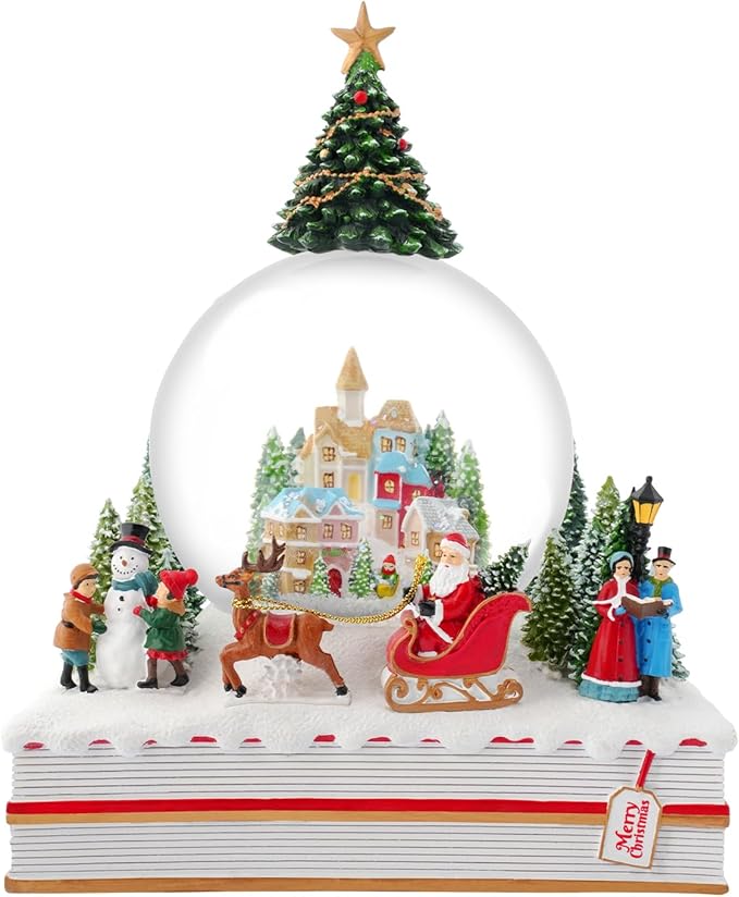 Snow Globe Pink Sofa/Dog and Cat Snowglobe with Music Birthday Party Decorations Creative Collectibles (SJQ-GS8030-120MM) (Church)