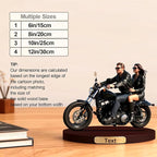 Personalized 3D Effect Motorcycle Cartoon Photo Couple Figurine Custom Motorcycle Enthusiast Desktop Decoration Gift'S For Boyfriends Fathers Office Garage Company Computer Desk Decoration (Motorcycle cartoon)
