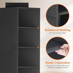 Lifewit Hat Organizer for Baseball Caps, Hat Rack Hanging Storage, Non-Woven Fabric Display Shelf Holds Up to 40 Hats, Cap Holder Hanger for Closet, Bedroom, 10 Compartments, Black, 1 Pack