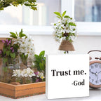 Farmhouse Decor, Christian God Home Decorations, Aesthetic Entry Way Table Shelf Wood Box Decor, Living Room Table Accessories, Boho Office Decorations For Work (03)