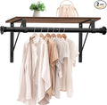 1.3 Inches Closet Rod, 17 to 87 Inch Clothes Rods Heavy Duty Closet Pole for Hanging Clothes and Clothes Poles Bracket Closet Rod Support (The Shelf NOT Included) (Black)