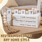 Farmhouse White Fake Decorative Books for Home Office Decor - Religion Christian Faith Aesthetic for Living Room, Console Table, Bookshelf, Tv Stand, Entryway