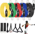Baseball Resistance Trainer Coolrunner Exercise Bands, Training Aid for Baseball Softball Pitchers, Base Ball Stretching Bands with Interchangeable Grips to Build Arm Strength