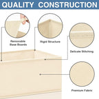 Criusia Drawer Organizer Clothes 12 Pack, Dresser Organizer for Nursery Bedroom Closet Organization and Storage - Baby Clothes Organizer Bins - Drawer Divider for Sock Underwear Bra Ties (Beige)