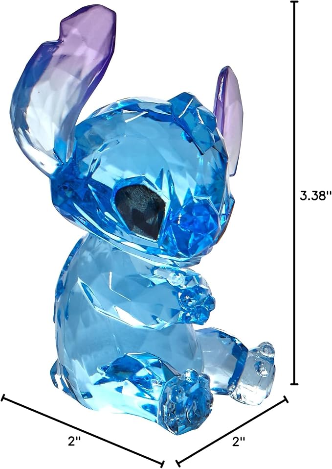 Enesco Facets Disney Lilo and Stitch Figurine, 3.5 Inch, Blue