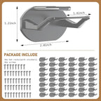 48 Pack Adhesive Hat Hooks for Wall, Super Strong Hat Rack for Baseball Caps, Minimalist Hat Organizer Display for Home Decor, Hat Hangers Holder for Wall, Door, Closet, No Drilling (Gray)