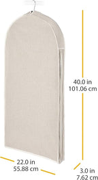 Whitmor Zippered Garment Bag Natural Linen, Large