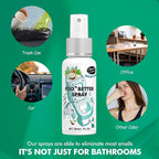 Clean-n-Fresh Toilet Spray, Variety Pack of 3 - Citrus, Peach, Beach Coco, Bathroom Odor Deodorizer, Air Freshener Bathroom Spray, Total 5.1 Fl Oz, 3 Scents