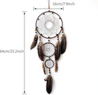 Brown Dream Catcher Large Dream Catchers Wall Decor Handmade Feather Dreamcatcher Wall Hanging Ornament for Bedroom Living Room Home Decor