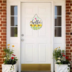 PETCEE Hello Summer Door Sign - 11.5"Farmhouse Sunflower Front Door Decor Welcome Hanger Wreaths for Home Office Summer Hanging Sign Wall Decorations Reusable Seasonal Sign for Kitchen Classroom Porch