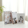 3 PCS Faux Decorative Books for Home Decor-Coffee Table Books Decor-Aesthetic Fake/Faux Books for Decoration,libros Decoration for Coffee Table, Shelf Accessories (Abode DESIGER'S Artisans)
