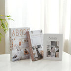 3 PCS Faux Decorative Books for Home Decor-Coffee Table Books Decor-Aesthetic Fake/Faux Books for Decoration,libros Decoration for Coffee Table, Shelf Accessories (Abode DESIGER'S Artisans)