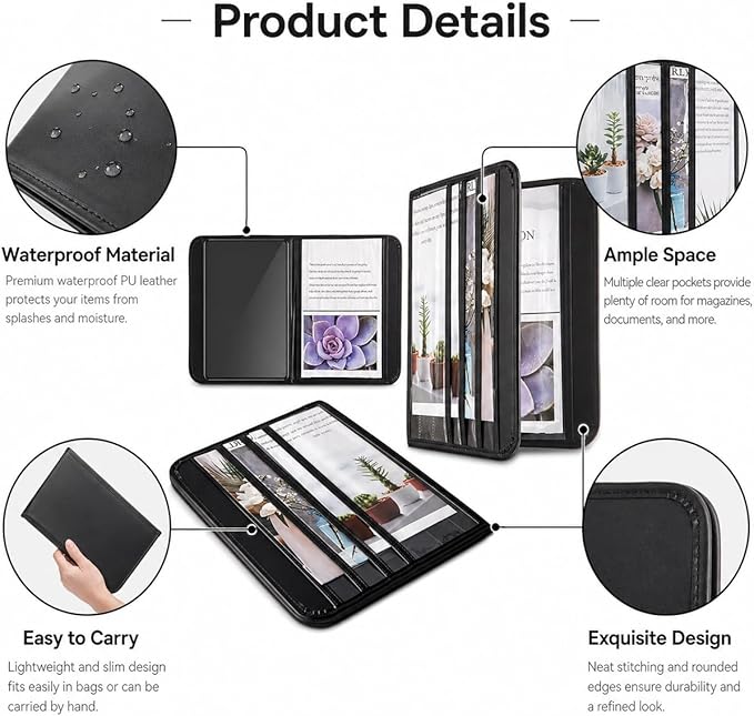 party greeting Magazine and Tract Holder for Jehovah Witness Ministry Supplies for Jehovahs Witnesses Accessories Pioneer Best Life Ever Gifts Ideas Convention(Black)