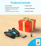2025 New Under Desk Elliptical Machine,Portable Seated Pedal Exercise Machine for Seniors, 12 Adjustable Speed Elipse Leg Exerciser with Remote Control,Quiet Foot Exercise Machine for Home Office